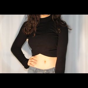 Kendall & Kylie Turtle Neck Crop Top
